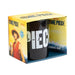 Vue de côté du mug One Piece montrant le design coloré et dimensions 10x8cm