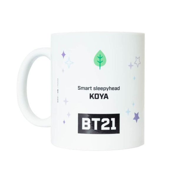 Détail du motif BT21 Koya sur le mug céramique 330ml