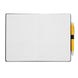 Pages pointillées intérieures du cahier Real Madrid avec marque-page ruban