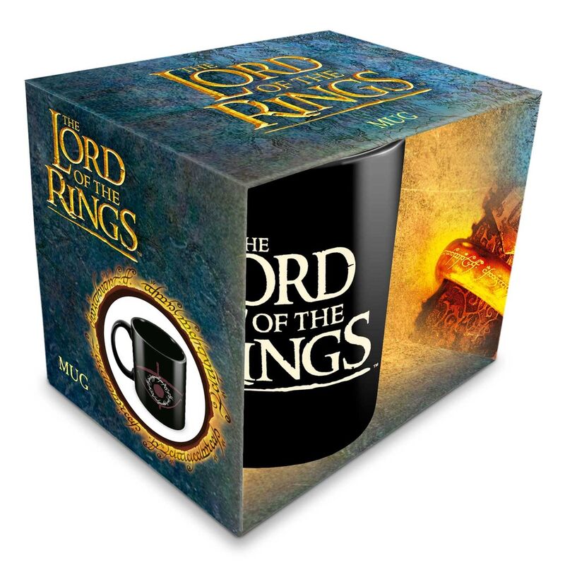 Détail du logo The Lord of the Rings imprimé sur le mug céramique ERIK