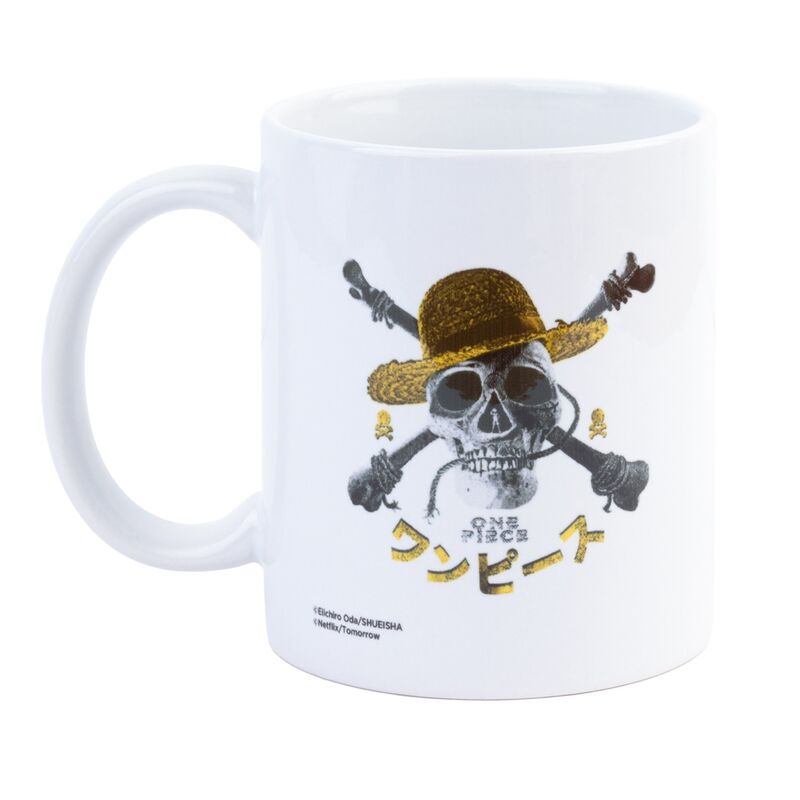 Présentation du mug Roronoa Zoro sur fond blanc mettant en valeur ses dimensions compactes
