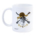 Présentation du mug Roronoa Zoro sur fond blanc mettant en valeur ses dimensions compactes