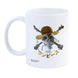 Présentation du mug Roronoa Zoro sur fond blanc mettant en valeur ses dimensions compactes