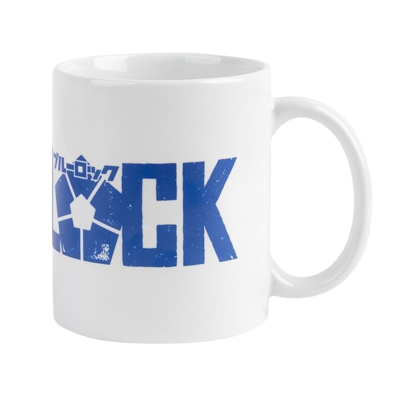 Ensemble de quatre images du mug Blue Lock ERIK, mettant en avant sa finition et sa compatibilité micro-ondes