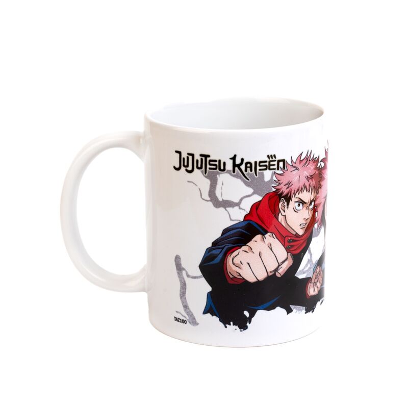 Détail du mug Jujutsu Kaisen compatible lave-vaisselle et micro-ondes avec design ERIK