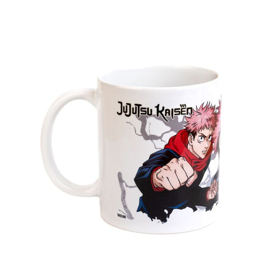 Détail du mug Jujutsu Kaisen compatible lave-vaisselle et micro-ondes avec design ERIK