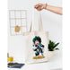 Sac My Hero Academia ERIK plié, mettant en avant sa compacité et son tissu 100% coton recyclé