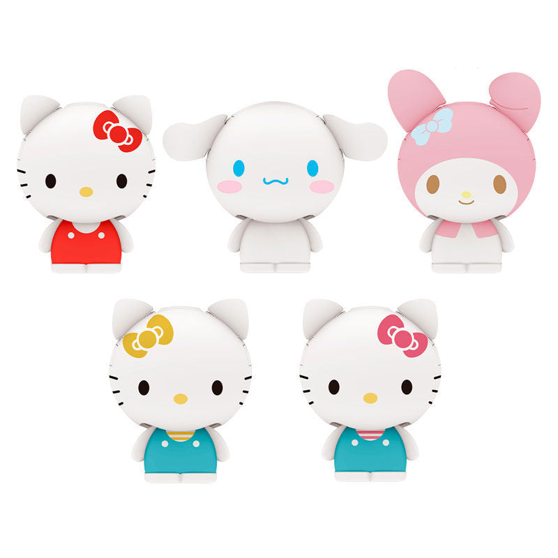 Figurine capsule Hello Kitty Sanrio BANDAI en gros plan avec couleurs vives