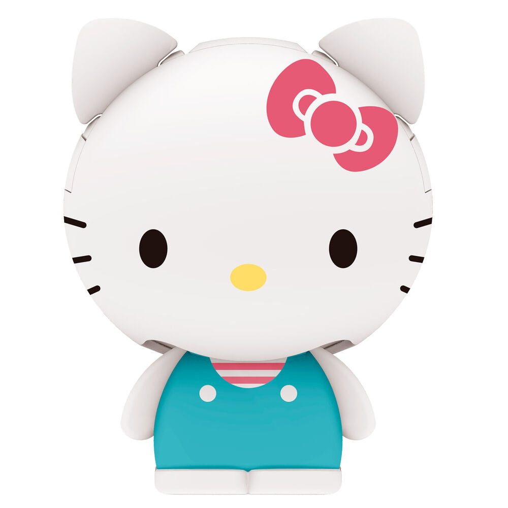 Vue rapprochée de la figurine Pompompurin dans sa capsule Sanrio assortie