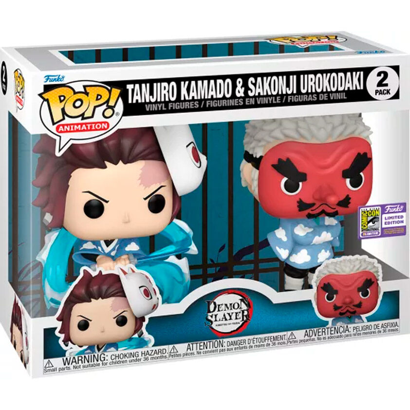 Figurine FUNKO POP de Sakonji Urokodaki, maître de Tanjiro, avec son chapeau traditionnel et bâton