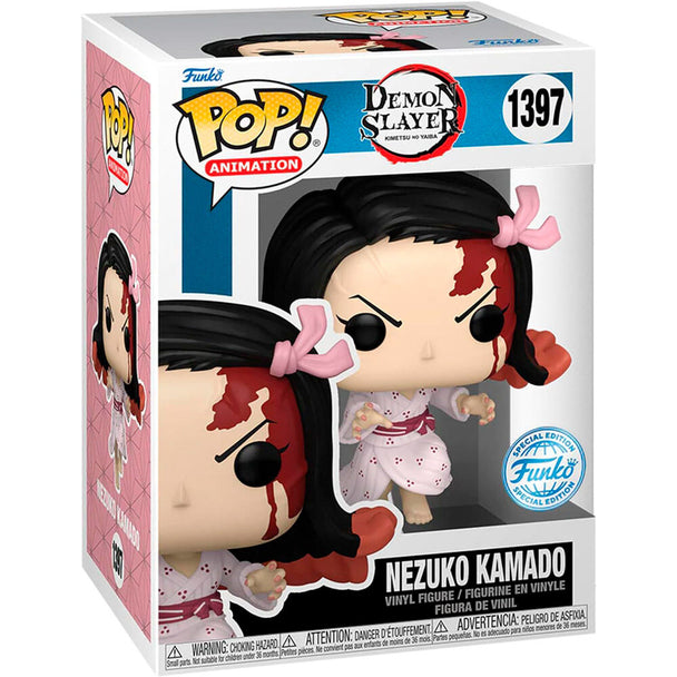 Vue détaillée de la figurine Funko POP Nezuko Kamado Demon Slayer montrant son design fidèle et ses couleurs vives