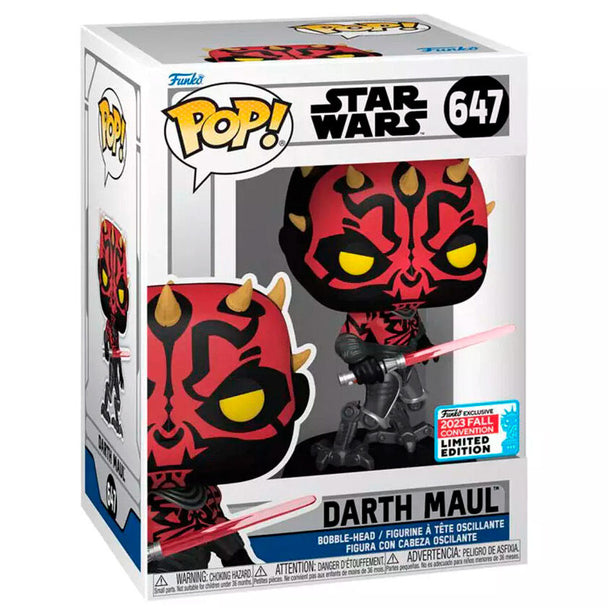 Figurine Funko POP exclusive de Darth Maul en vinyle de 9 cm avec détails précis et boîte cadeau Star Wars