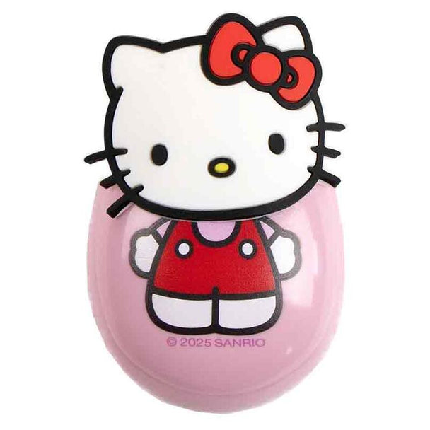 Zoom sur le design compact et coloré de la brosse Hello Kitty CERDÁ pour un coiffage facile