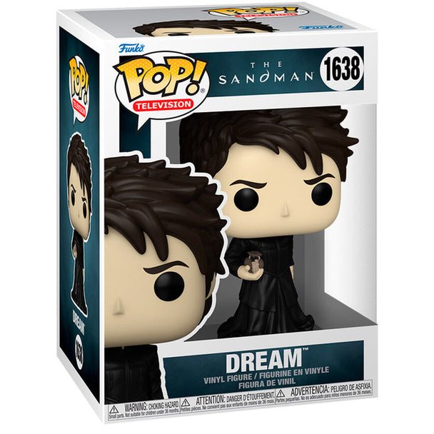 Figurine Funko POP The Sandman Dream de 9 cm en vinyle, présentée dans sa boîte cadeau officielle Netflix.