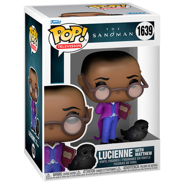 Figurine Funko POP The Sandman Lucienne avec Matthew en vinyl de 9 cm dans sa boîte cadeau officielle Netflix.