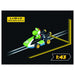 Voiture miniature Mario Kart 8 Yoshi de la marque CARRERA à l'échelle 1:43, vue de face détaillée