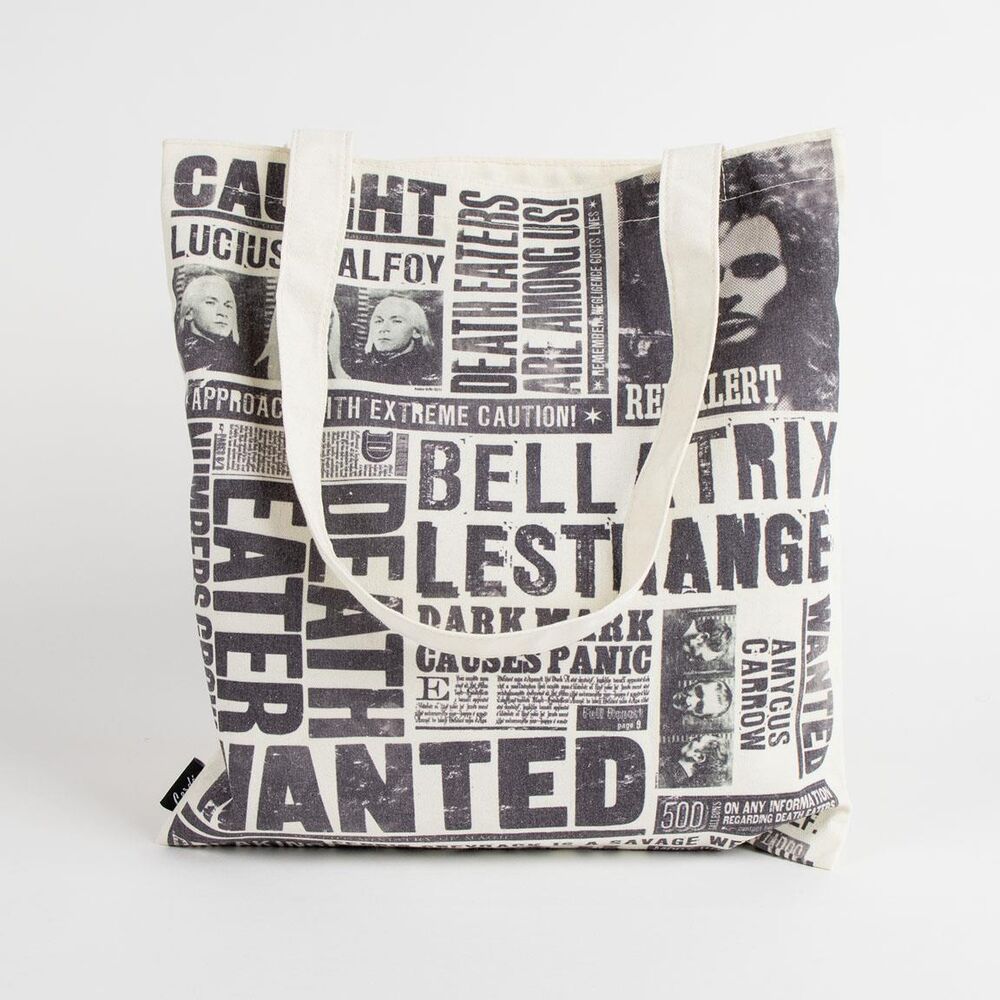 Sac shopping Harry Potter Cerdá 39cm avec motifs magiques sur fond coloré, vue de face