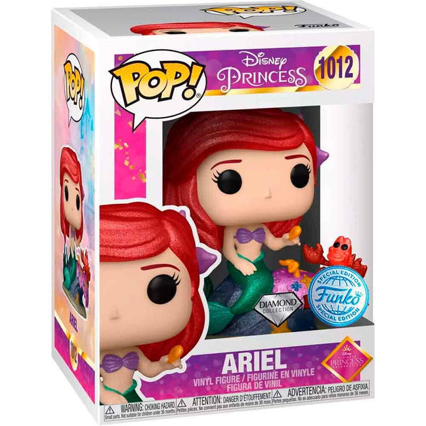 Vue détaillée de la figurine Funko POP Ariel avec ses couleurs vives et son design unique, idéale pour les collectionneurs Disney.