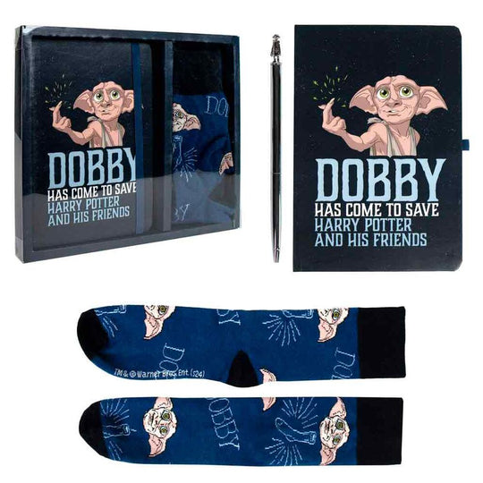 Post-it en forme de chaussette, référence emblématique à Dobby, avec un design coloré