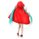 Vue latérale de la figurine Hatsune Miku 18cm avec sa cape rouge caractéristique