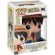 Figurine Funko POP Monkey D. Luffy de face avec son chapeau de paille et sa tenue rouge emblématique