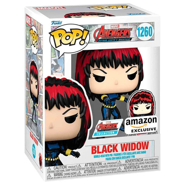 Figurine Funko POP Black Widow Avengers 60e Anniversaire en vinyle 9 cm avec boîte cadeau