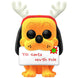Vue rapprochée de la figurine Funko POP Pluto en édition Holiday avec détails festifs