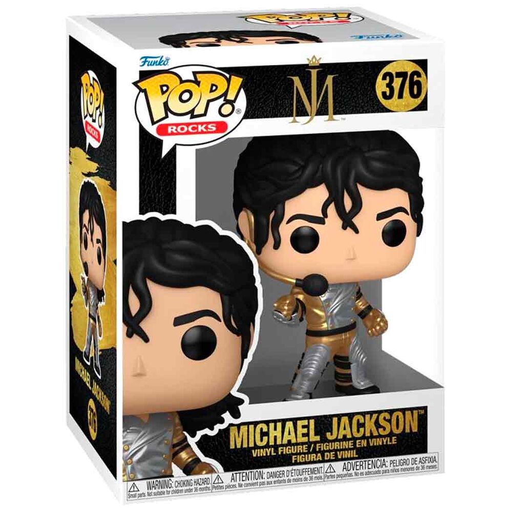 Vue rapprochée de la figurine Funko POP Michael Jackson avec détails précis et couleurs vives