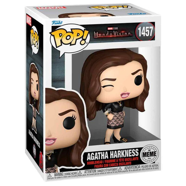 Figurine Funko POP Agatha Harkness de Wanda Vision en vinyle de 9 cm dans sa boîte cadeau Marvel