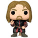 Vue rapprochée de la figurine Funko POP Boromir avec détails soignés et emballage collector