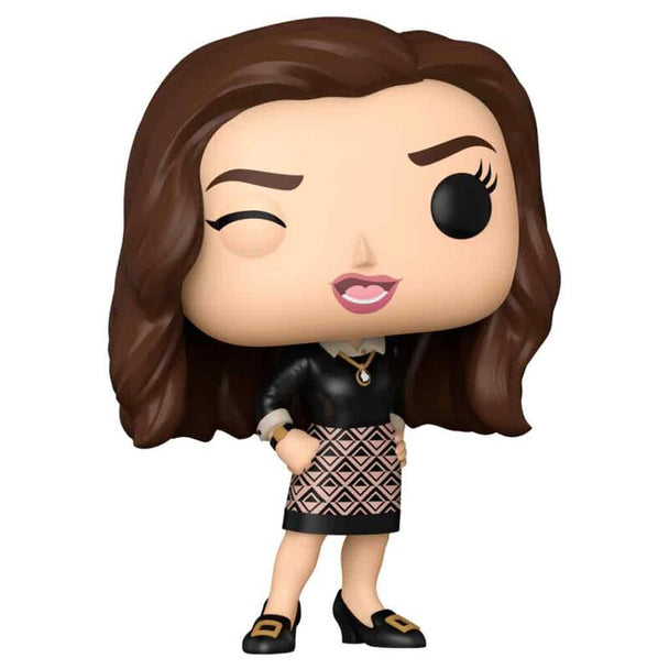 Vue rapprochée de la figurine Funko POP Agatha Harkness avec détails précis et couleurs vives de la série Wanda Vision