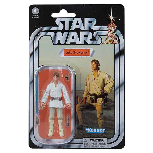 Figurine Luke Skywalker Star Wars 9,5 cm vue de face avec sabre laser