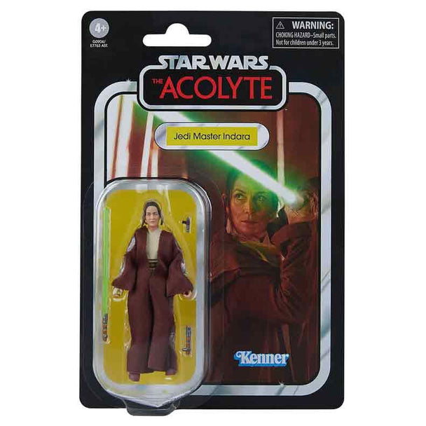 Figurine articulée Star Wars The Acolyte Jedi Master Indara de face avec détails précis et accessoires