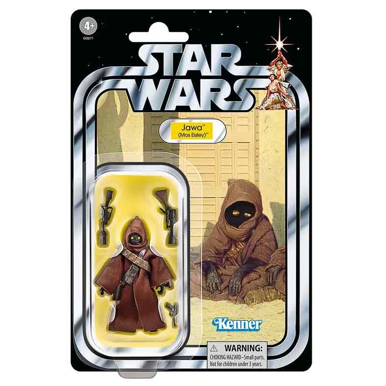 Vue rapprochée des accessoires inclus avec la figurine Jawa Mos Eisley Star Wars