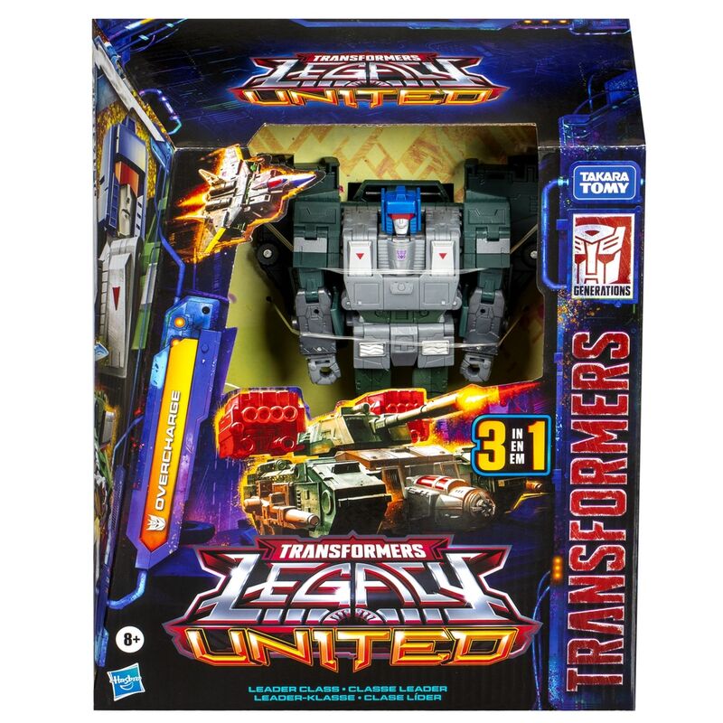 Figurine Transformers Legacy Overcharge Deluxe 19cm en mode robot avec détails précis et articulation complète
