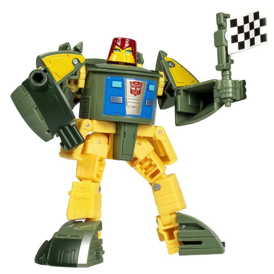 Transformers Autobot Cosmos en mode vaisseau spatial, transformation en 19 étapes visible