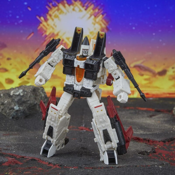 Transformers Ramjet en mode jet, figurine transformable avec design fidèle à la série animée G1