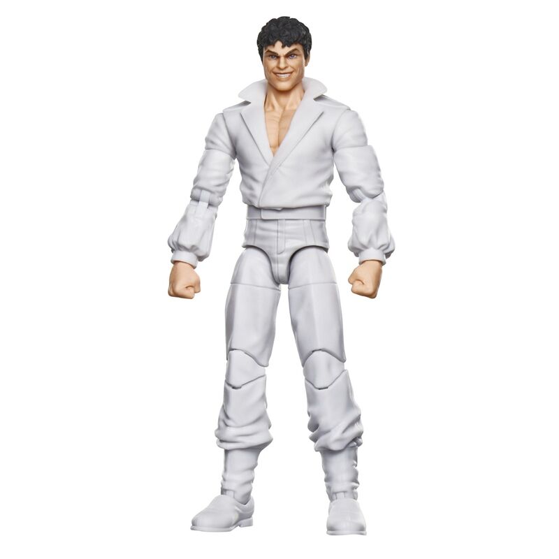 Gros plan sur le visage et les articulations de la figurine Marvel Beyonder Secret Wars