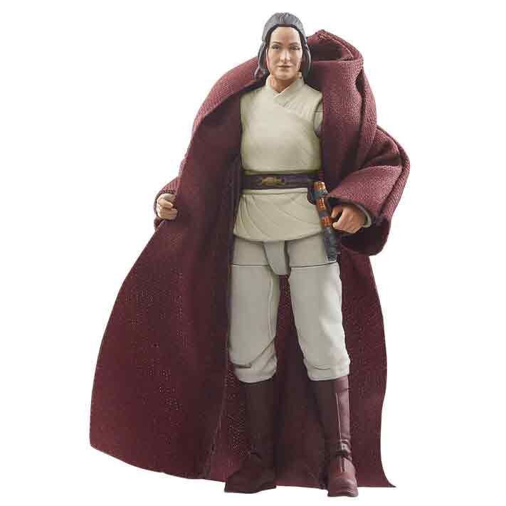 Gros plan sur les accessoires inclus avec la figurine Star Wars The Acolyte Jedi Master Indara