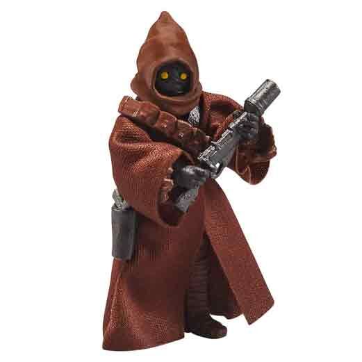 Photo de la boîte officielle HASBRO de la figurine Jawa Mos Eisley 9,5 cm Star Wars