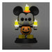 Vue latérale de la figurine POP FUNKO Mickey Mouse en tenue de citrouille Halloween, hauteur 17cm