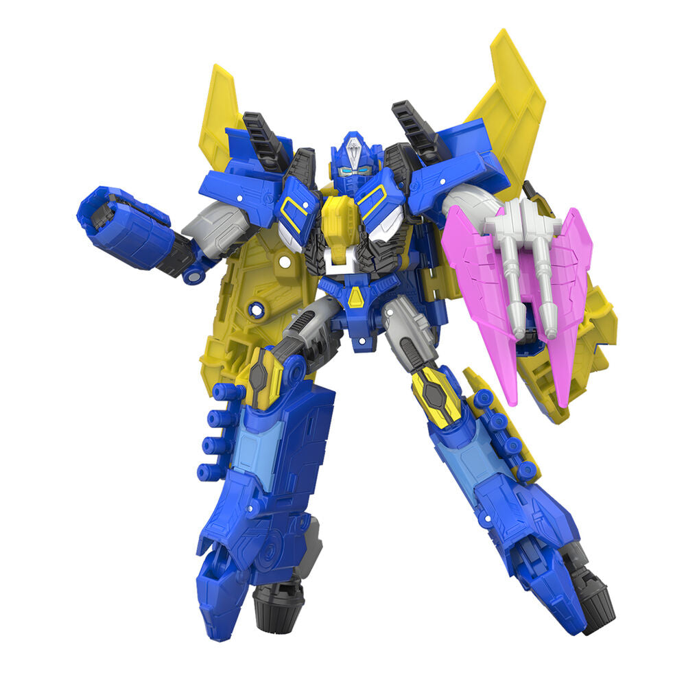Figurine Sentinel Prime en mode bataille avec armement et pose dynamique pour collectionneurs