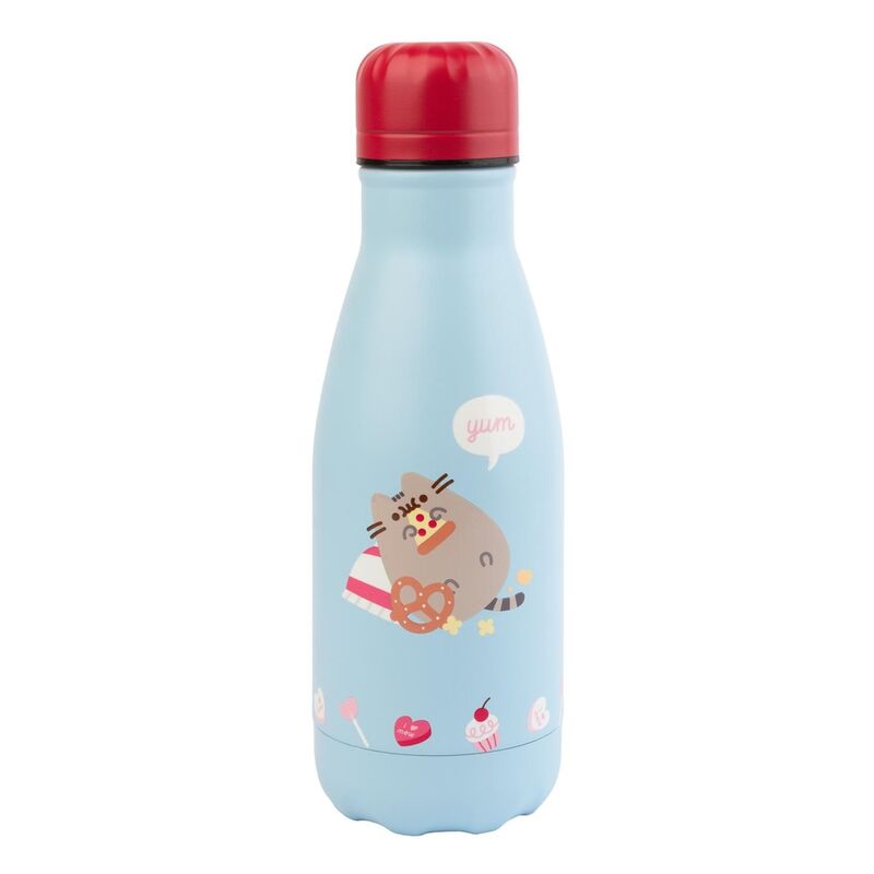 Bouteille inox Pusheen Purrfect Love 260ml vue de face avec logo ERIK