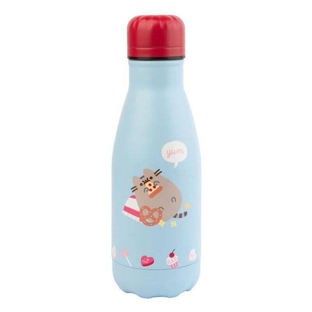 Bouteille inox Pusheen Purrfect Love 260ml vue de face avec logo ERIK
