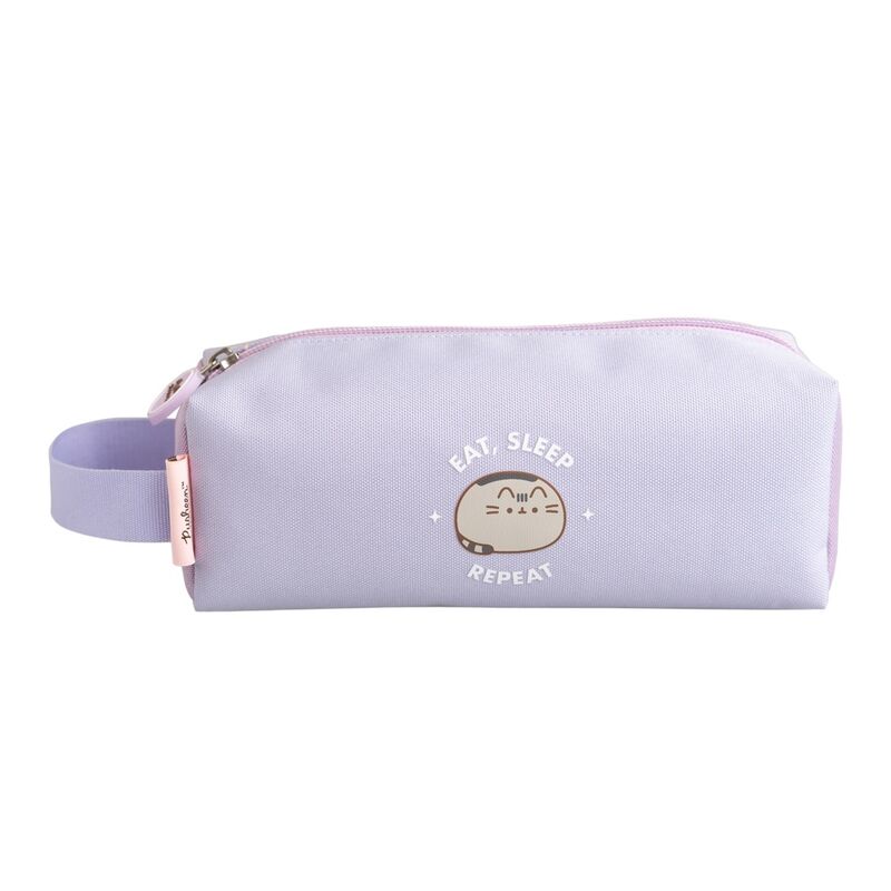 Vue avant de la trousse Pusheen Moments en polyester avec fermeture éclair et design coloré