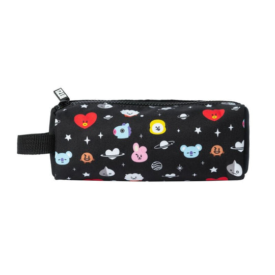 Vue avant de la trousse à crayons BT21 Cool de marque ERIK, affichant son design coloré et dimensions compactes