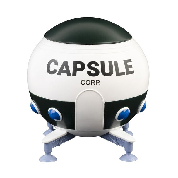 Porte-crayons Dragon Ball Z Capsule Corp en résine avec couvercle amovible vu de face