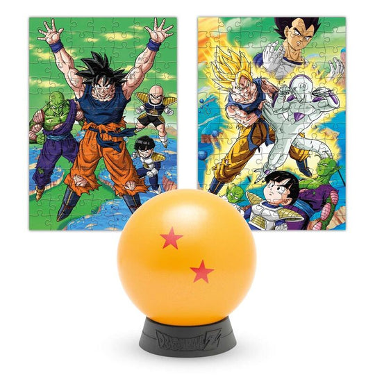 Puzzle Dragon Ball Z 2 étoiles complet de 98 pièces avec socle d'exposition visible