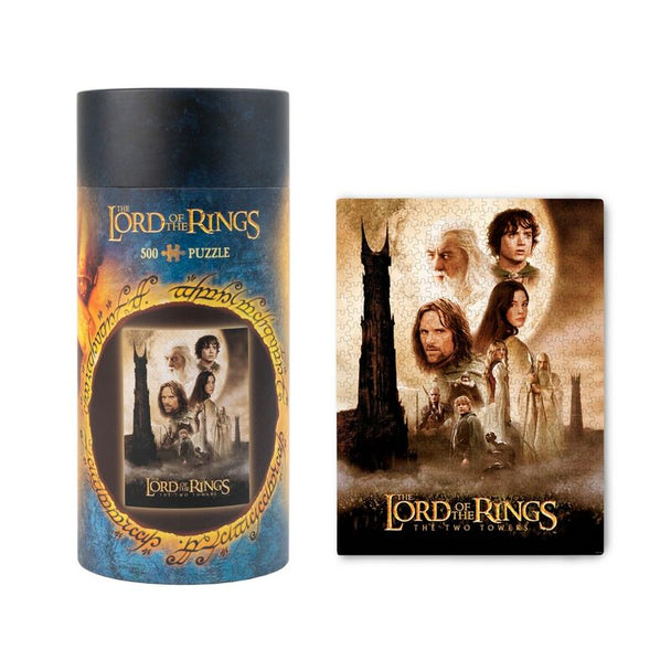 Image du puzzle Le Seigneur des Anneaux The Two Towers avec 500 pièces assemblées montrant une scène iconique