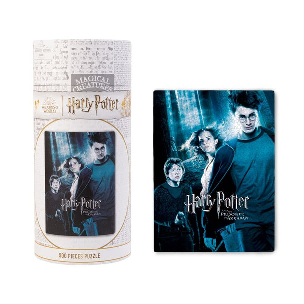 Vue détaillée du puzzle Harry Potter et le Prisonnier d'Azkaban de 500 pièces avec une scène magique colorée